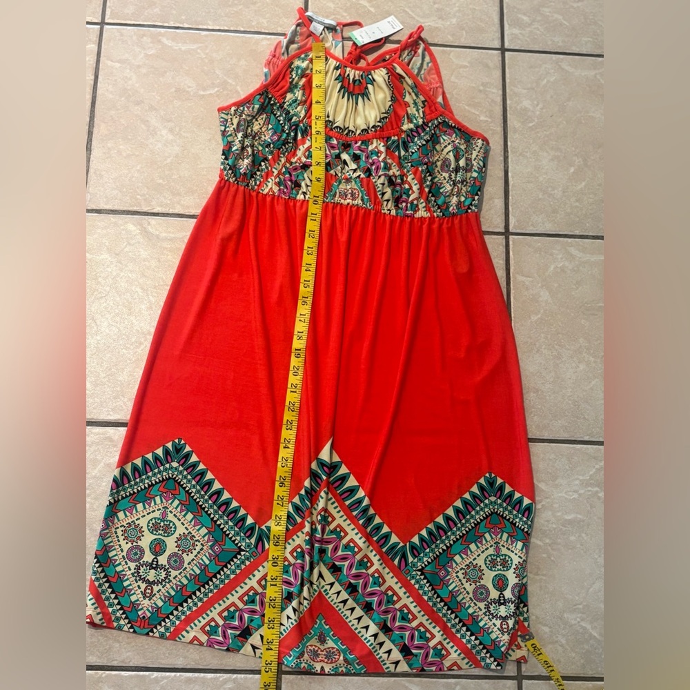 Colorful‎ Dress with Geometric Patterns/ Nwt - Picture 7 of 7